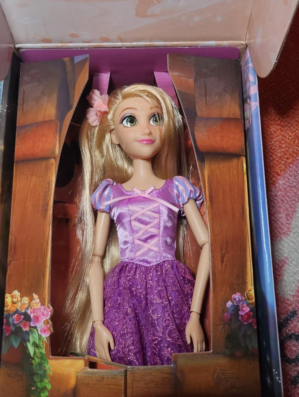 Disney Rapunzel Doll in Pink and Purple Dress